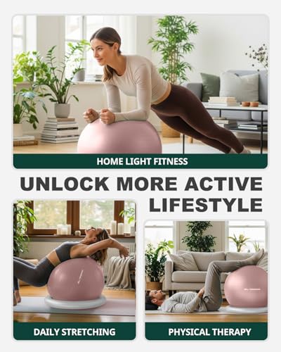 Trideer Exercise Ball Chair – Yoga Ball Chair for Office, Pregnancy & Home - color: Pink, size: XL(27-30ines/68-75cm)