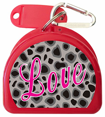 Mouth Guard, Retainer, Mouthguard Case - Cheetah - color: Red