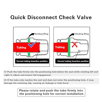 Aquarium Check Valves 1 Way Non-Return Valves Spare Parts Kit for CO2 System & Air Pump