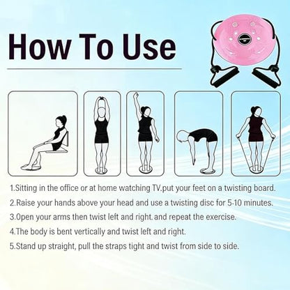 Waist Sculptor, 2026 New Lovely Waist Twister Machine Exercise with Arm Bands, Adjustable Ab Twister Board Twisting Waist Disc for Legs, Buttocks, Hip Exercise Training, Shaping the Body - color: Green