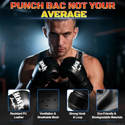 Punching Bag for Adults Teens, Standing Boxing Bag, Men Standing Kickboxing Bag, Suitable for MMA Dummy Karate Home Gym Training Equipment - color: Red and White