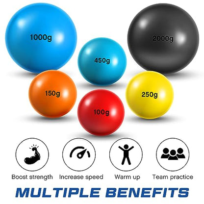 Hungdao 6 Pcs Weighted Plyo Training Balls - size: 3.5 to 70.5 Oz