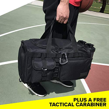 Fitdom 32L 20" Tactical Gym Duffle Bag with Shoe Compartment & Wet Pocket