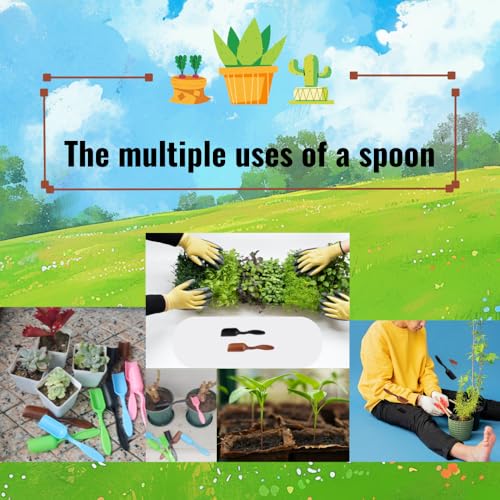 10Pcs Yueeer Mini Shovel,Plastic Mini Gardening Shovel Spoons Soil Scoops,Succulent Sand Scoops/Coffee Beans，Small Mini Potting Scoop Plant Flower Cultivation Digging Transplanting Tools (5-Colors)