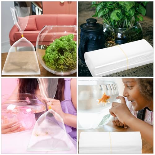 50pcs Ornamental Fish Transport Bags 24x48cm Leakproof Plastic Live Fish Shipping Packaging Bags for Aquarium and Seafood Packing