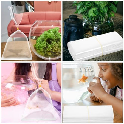 50pcs Ornamental Fish Transport Bags 24x48cm Leakproof Plastic Live Fish Shipping Packaging Bags for Aquarium and Seafood Packing