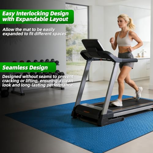 Art3d 12-Pack 24"x24" EVA Interlocking Exercise Mats,48 Sq.Ft,Blue - color: Blue, size: 48 Sq Ft