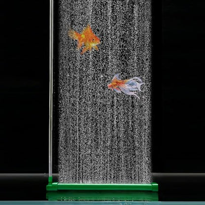 Aquarium Air Bubble Bar, 6.3 Inch Double Row Fine Micro Air Bubble Curtain Wall, Self-Sinking Design High Dissolved Oxygen Diffuser Fish Tank Bubbler for Freshwater Saltwater Hydroponics - size: 6.3 Inch