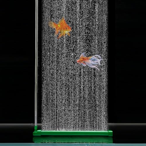 Aquarium Air Bubble Bar, 6.3 Inch Double Row Fine Micro Air Bubble Curtain Wall, Self-Sinking Design High Dissolved Oxygen Diffuser Fish Tank Bubbler for Freshwater Saltwater Hydroponics - size: 6.3 Inch