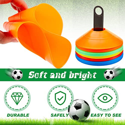 Lewtemi Soccer Disc Cones 7.5'' Sports Agility Training - color: Mixcolor