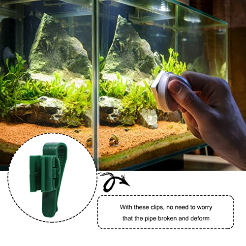 POPETPOP 4pcs Aquarium Hose Clips Multifunctional Fish Tank Mount Holders for Inlet and Outlet Pipes Securely Fixes Tubes and Wires Suitable for Aquariums