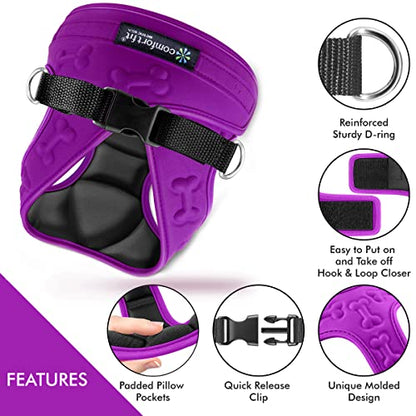 Comfort Fit Dog Harness, Purple, Small - color: Purple, size: S (Chest 12" - 15.5")