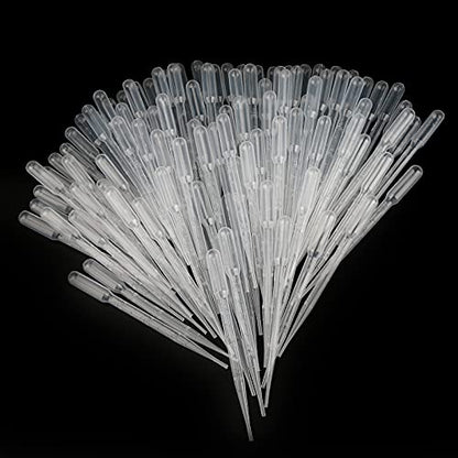 KINGLAKE Plastic Transfer Pipettes 3ML,Essential Oils Pipettes,Graduated,Pack of 100, Makeup Tool