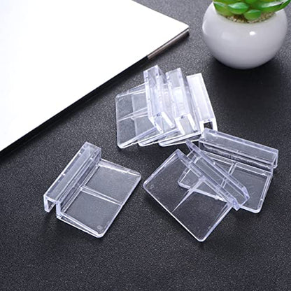 COLLBATH 10Pcs Aquarium Support Bracket for Fish Tank Covers Durable Plastic Fish Tank Cover Frame Holder for Home Aquariums