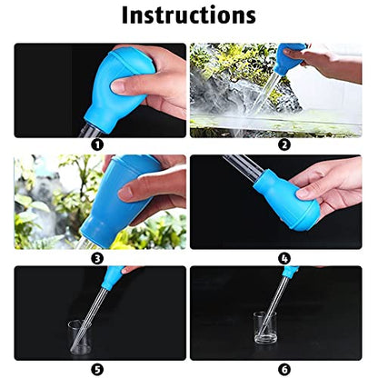 Coral Feeder Tubes, 2Pcs Aquarium Liquid Fertilizer Feeder Aquatic Bottom Feeder Pipette for Reef Anemones Coral Shrimp