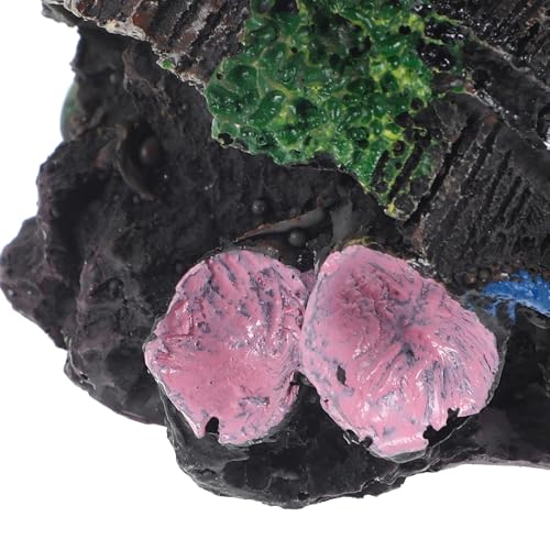 Resin Broken Bucket Fish Tank Ornament Aquarium Hideout Cave Vivid Shrimp Shelter Barrel Sculpture for Freshwater Aquariums
