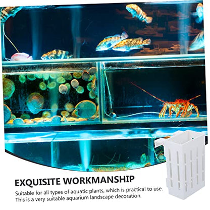 Fish Tank Artificial Plant Holder 3pcs Fixed Plant Baskets for Aquatic Planting