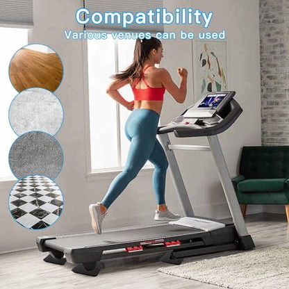 Non-Slip Treadmill Mat Pads, 4x4 Inch High Density Silicone Exercise Equipment Mat - Double-Sided Anti Vibration Pad for Treadmill, Walking Pad, Exercise Bike, Floor Protection - size: 6 PCS