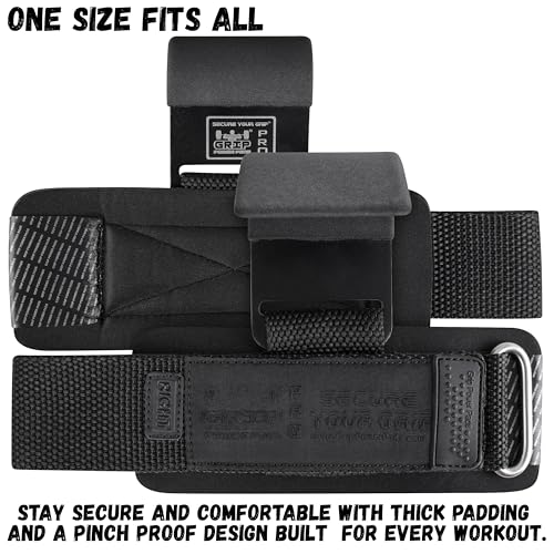 Weight Lifting Rod Hooks Heavy Duty Wrist Wraps Power Weight Lifting Training Gym Grips Straps Set of 2 - color: JJBlack, size: MEN-Wrist Size Large