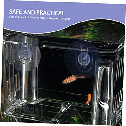 Abaodam 1pc Aquarium Breeding Box Suction Cup Isolation Container for Fish Durable Acclimation Case for Separating Enhances Survival Rate Aquariums