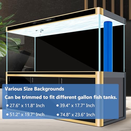 Aquarium Background Static Cling Black Fish Tank Background Wallpaper Fish Tank Backdrop Vinyl Aquarium Poster Background 39 x 18 in