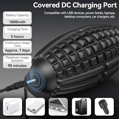 Vibrating Massage Ball, Silicone Myofascial Massage Ball, Deep Tissue Roller for Back, Neck, Feet & Legs, Relieves Plantar Fasciitis, Portable Trigger Point Release Electric Massage Ball - color: Black