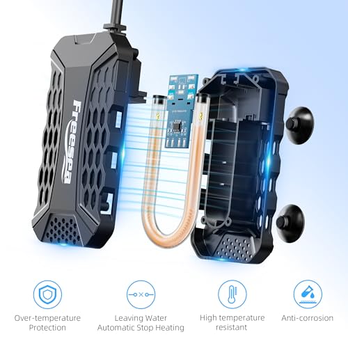 Aquarium Fish Tank Heater: 50W Small Submersible Aquarium Heaters with Adjustable Digital LED Controller Leaving Water Automatic Stop Heating for 5-10 Gallon Betta Turtle Freshwater Saltwater - size: 50W(5-15gallon)