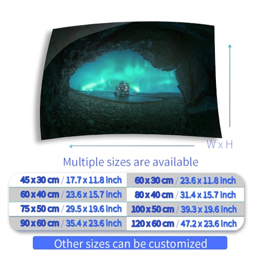 Aquarium Background Stickers - Aurora Cave Rock - Fish Tank Reptile Terrarium Decor Poster (60 x 40 cm / (23.6 x 15.7 inches))