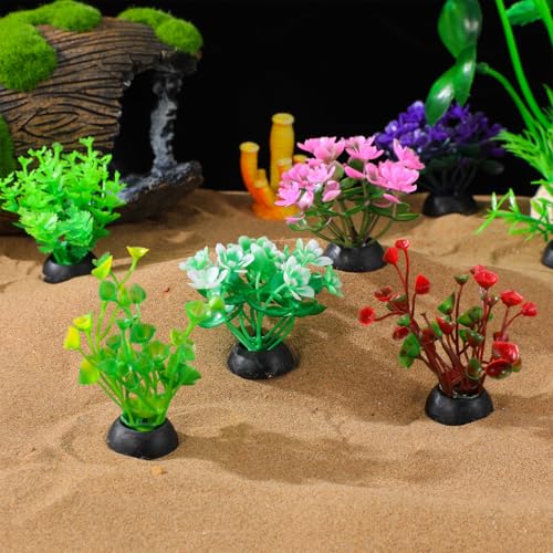 IMIKEYA 20Pcs Aquarium Artificial Plastic Plants: Goldfish Betta Fish Tank Plants Accessories for Small Large Fish Bowl Ornaments Aquarium Decor