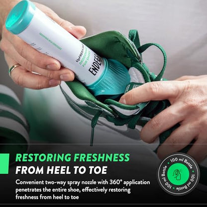 Endees UpFresh 360° Shoe Deodorizer Spray – 3 x 3.38 Fl Ozl I Foot Odor Eliminator Shoe Spray for Smelly Shoes, Feet, Sneakers, Boots, and Gym Bags, Stinky Smell Elimination Deodorant, Travel Size - size: 3.38 Ounce (Pack of 3)