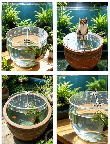 5mm Thicked Round Acrylic Aquarium Cover, Customizable Fish Tank Top Panel, Cuttable Lid for Aquariums, Reptile Habitats and Display Tanks(8in/20.32cm)