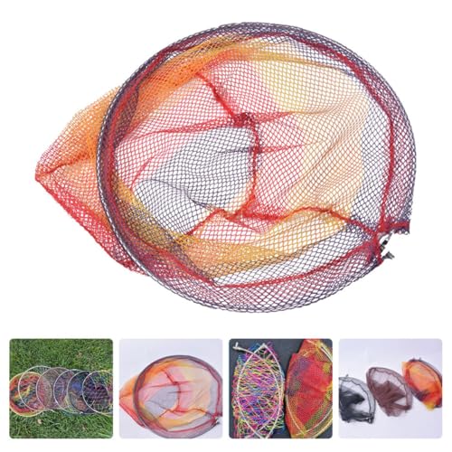Cabilock Foldable Stainless Steel Fishing Net Head with Nylon Mesh Portable Replacement Fish Landing Net for Outdoor Catching for Freshwater and Saltwater Fishing