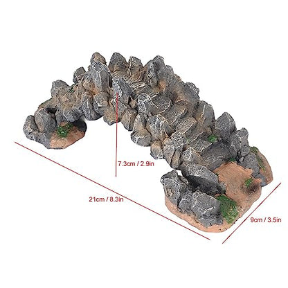 Aquarium Bridge Decoration Resin Arch Bridge Ornament for Fish Tank Landscaping Small Fish Hideout Decor