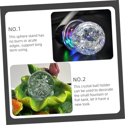 MERRYHAPY 20pcs Crystal Sphere Holder for Fish Tank Durable Decorative Fountain Ball Stand Lightweight Crystal Ball Display Base for Home Decor Birthday Gifts
