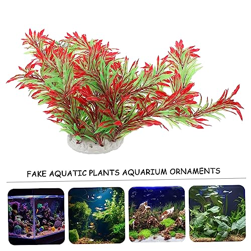 1pc Artificial Aquatic Plant Lifelike Landscape Decor for Fish Tank Willow Style Safe for Fish Easy to Clean Enhances Aquarium Vitality