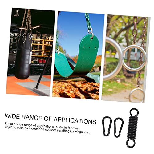 Swing Spring Stainless Steel Outdoor Hammock Chair Hanging Twist Coil - color: Black