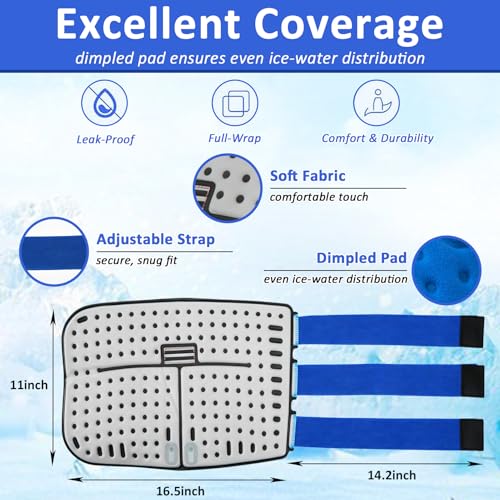 Calf Ice Pack Wrap for Cold Therapy Machine, Replacement Pad Only for Cryotherapy Unit, Cold Water Therapy for Shin Splint Relief, Leg Post-Surgery Swelling & Injury Recovery - Universal Connector