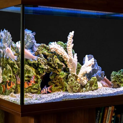 Fish Tank Background, 15.7x39.4in Black Aquarium Background Cling Fish Tank Backdrop Static Cling Fish Tank Background Aquarium Wallpaper Backdrop for Fish Tank Decoration