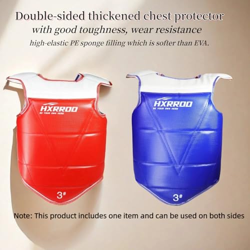 WT Taekwondo Martial Arts TKD Body Protector Reversible Chest Guard Protector hogu - size: 4
