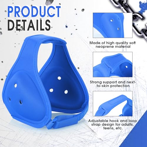 3 Pcs Wrestling Headgear for Kids Youth,Soft Adjustable Ear Guard,Blue - color: Blue