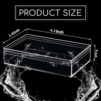 Clear Acrylic Candy Box with Lids Plastic Square Cube Acrylic Storage Box for Wedding Party - size: 4.3 x 2.8 x 1 Inch
