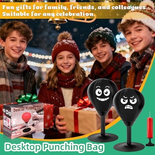 Desktop Punching Bag with Suction Cup, Upgraded Spring Desk Punching Bag