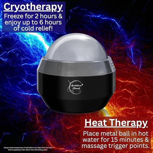Brookethorne Naturals Cryoglide Ice Roller Ball Massager | Cold Therapy