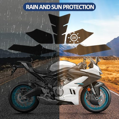 Motorcycle Tank Pads Protectors Sticker Anti Slip Side Rubber Padding Decal for CFMOTO 675 SR 675SR 675SR-R 675SS