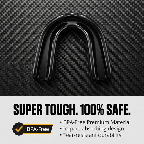 Amber Fight Gear Boil and Bite Sports Mouth Guard Black, Pack of 1 - color: Black, size: Pack of 1