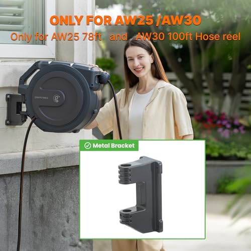 Giraffe Tools PRO Metal Bracket Only for Model AW25/30， 78FT /100FT Hose Reel Swivel Bracket, Not for AW40/50/20