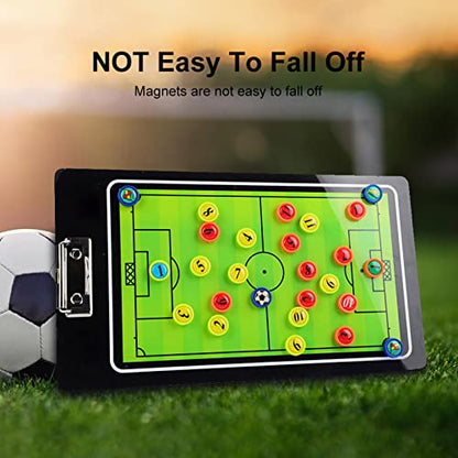 Dilwe Soccer Magnetic Board,Football Coaching Board for Competition Training Teaching Coaching