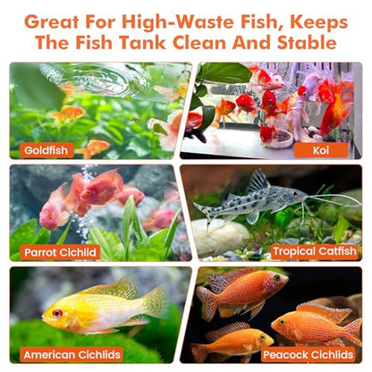 hygger Aquarium Water Bio-Clarifier, Reducing Fish Waste and Cleaning Organic Sludge, Natural Fish Tank Aquarium Leave-in Waste Management Solution for Freshwater and Saltwater Tanks, 1000 ML