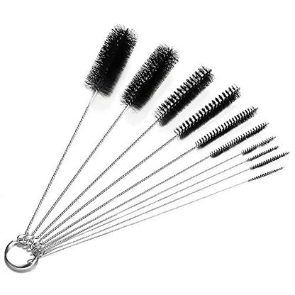 DXG Cleaning Brushes, 8.2 Inch Nylon Tube Brush Set Pipe Cleaner Set for Drinking Straws, Glasses, Keyboards, Jewelry Cleaning, Set of 10