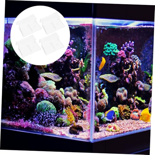 POPETPOP 4pcs Sturdy Acrylic Aquarium Cover Holders Practical Lid Racks for Tanks Supports for Fish and Turtle Tanks Easy to Install and Clean